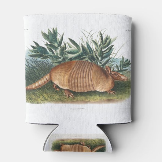 Gold Beige Nine-banded Armadillo Blikjeskoeler (Achterkant)