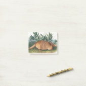 Gold Beige Nine-banded Armadillo Post-it® Notes (Op bureau)