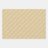 Gold Beige Ramadan Mubarak Bilingual Inpakpapier Vel (Voorkant 2)