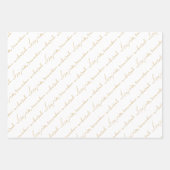 Gold Beige Ramadan Mubarak Bilingual Inpakpapier Vel (Voorkant)