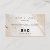 Gold Beige Rustisch Visitekaartje (Achterkant)