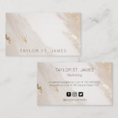 Gold Beige Rustisch Visitekaartje (Voorkant / Achterkant)