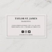 Gold Beige Rustisch Visitekaartje (Achterkant)