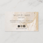 Gold Beige Rustisch Visitekaartje (Achterkant)