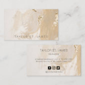 Gold Beige Rustisch Visitekaartje (Voorkant / Achterkant)