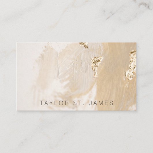 Gold Beige Rustisch Visitekaartje (Voorkant)