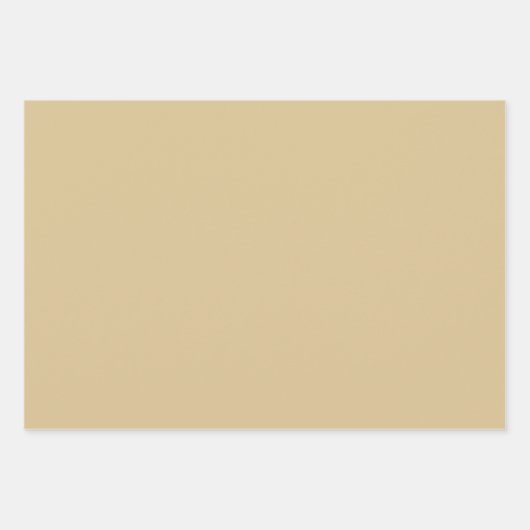 Gold Beige Seamless Arabesque Patroon Inpakpapier Vel (Voorkant 3)
