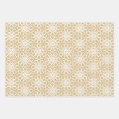 Gold Beige Seamless Arabesque Patroon Inpakpapier Vel (Voorkant 2)
