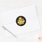 Gold Belarus Ronde Sticker (Envelop)