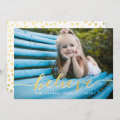 Gold Believe 2014-feestdag fotokaart Feestdagenkaart (Voorkant / Achterkant)