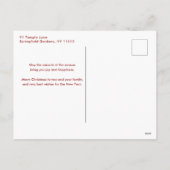 Gold Believe Calligrafie, Sparkles Photo - Red BG Feestdagenkaart (Achterkant)