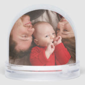 Gold Believe Calligraphy, Photo Snow Globe Sneeuwbol (Achterkant)