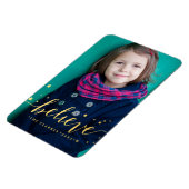 Gold Believe Handschrift | Vakantie volledige foto Magneet (Linkerzijde)