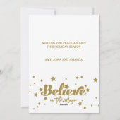 Gold Believe Magic | Vakantieknopkaart Feestdagenkaart (Achterkant)
