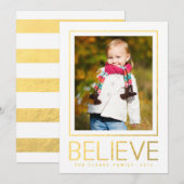 Gold Believe | Vakantieknopkaart Feestdagenkaart (Voorkant / Achterkant)