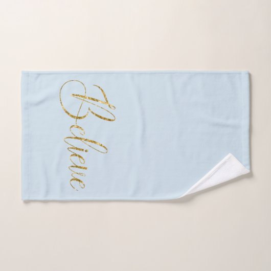 Gold Believe Winter Blue Bad Handdoek (Handdoek)