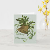 Gold Bell Leaf Christmas Kaart (Gele Bloem)