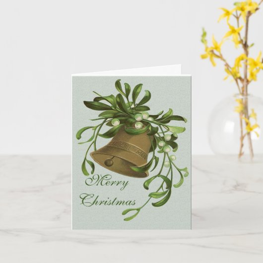 Gold Bell Leaf Christmas Kaart (Gele Bloem)