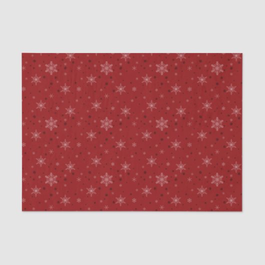 Gold Bells Red Snowflakes Tissuepapier (Voorkant)