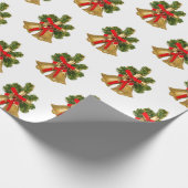 Gold Bells Retro-kerstpapier met onmiddellijke ver Cadeaupapier (Hoek)