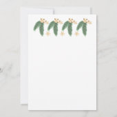 Gold Bells Stars Pine-kerstfeest uitnodiging (Achterkant)