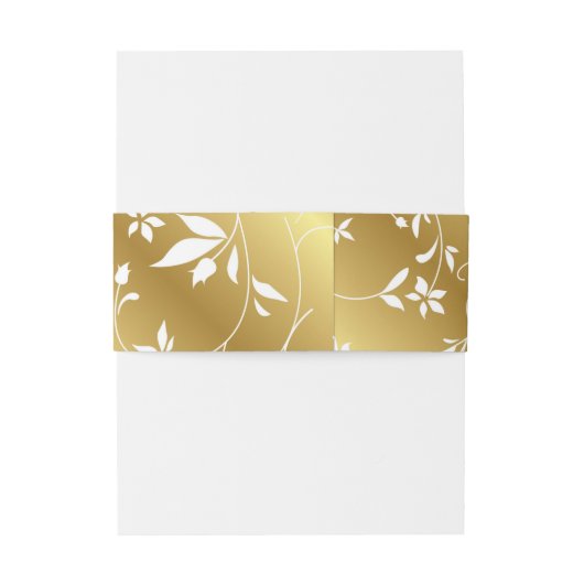 "Gold Belly Bands" Uitnodigingen Wikkel (Achterkant Voorbeeld)