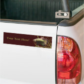 Gold Betta Siamese gevechtsvis Bumpersticker (Op Truck)