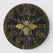 Gold bewaar uw kleurenachtergrond grote klok (Voorkant)