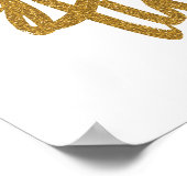 Gold 'Beyouful' Typografisch Poster (Hoek)