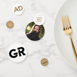 Gold Big Bold Angle Cut Afstuderen Confetti