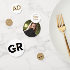 Gold Big Bold Angle Cut Afstuderen Confetti