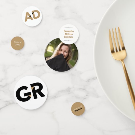 Gold Big Bold Angle Cut Afstuderen Confetti (Groep)