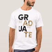 Gold Big Bold Angle Cut Afstuderen T-Shirt (Voorkant)