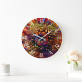 Gold Big Sun Sunflower Elegant Collectie Grote Klok (Huis)