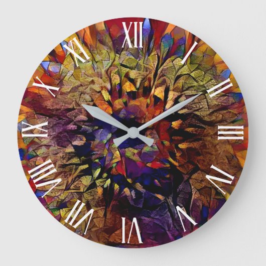 Gold Big Sun Sunflower Elegant Collectie Grote Klok (Voorkant)