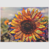 Gold Big Sunflower Elegant Collectie Tissuepapier (Voorkant)