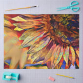 Gold Big Yellow Sunflower Elegant Collectie Tissuepapier (Craft)