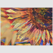 Gold Big Yellow Sunflower Elegant Collectie Tissuepapier (Voorkant)