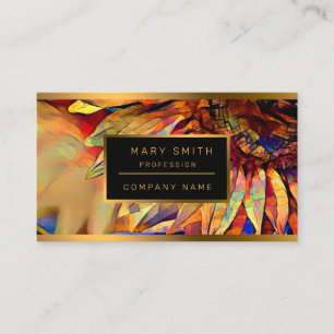 Gold Big Yellow Sunflower Elegant Collectie Visitekaartje