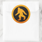Gold Bigfoot Ronde Sticker (Tas)