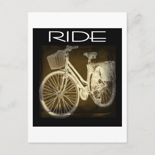 Gold Bike Ride Briefkaart (Voorkant)