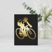 GOLD BIKE RIDER BRIEFKAART (Staand voorkant)