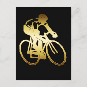 GOLD BIKE RIDER BRIEFKAART
