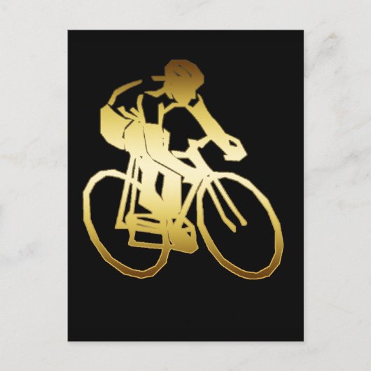 GOLD BIKE RIDER BRIEFKAART (Voorkant)