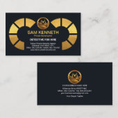 Gold Binocles Gold Falcon Private Investigator Visitekaartje (Voorkant / Achterkant)