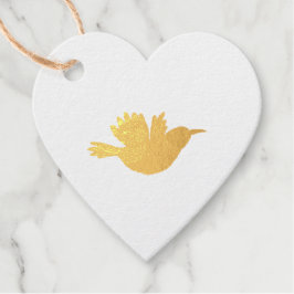 Gold Bird Heart Bedankjes Labels