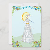 Gold Birdcage Bunting Garden Vrijgezellenfeest Inv Kaart (Achterkant)