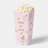 Gold Birds Roze Baby shower Bedankdoosjes (Popped)