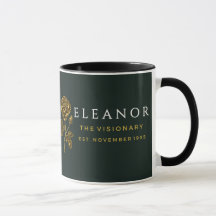 Gold Birth Flower Custom Mug - December Narcissus