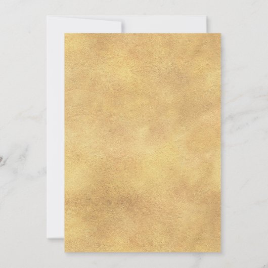 Gold Birthday Luau Party-uitnodigingen Kaart (Achterkant)